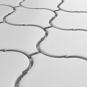 Metro Lantern Matte White Porcelain Mosaic Tile - Per Case of 10 Sheets - 7.27 Square Feet Per Case