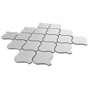 Metro Lantern Matte White Porcelain Mosaic Tile - Per Case of 10 Sheets - 7.27 Square Feet Per Case