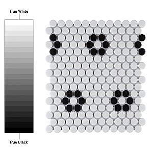 Metro Penny Satin 11-1/2" x 9-3/4" White with Flower Porcelain Mosaic Tile - Sold Per Case of 10 - 7.97 Square Feet