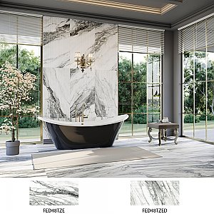 Touche Pleated Deco Zebre 23-1/2" x 47-1/8" Porcelain Floor and Wall Tile - 2 Tiles Per Case - 15.44 Square Feet