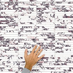 Touche Brick Stacked Rubis 11-3/4" x 11-3/4" Porcelain Mosaic Tile - 1 Tiles Per Case - 0.98 Square Feet