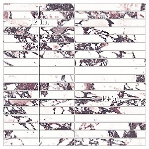 Touche Brick Stacked Rubis 11-3/4" x 11-3/4" Porcelain Mosaic Tile - 1 Tiles Per Case - 0.98 Square Feet