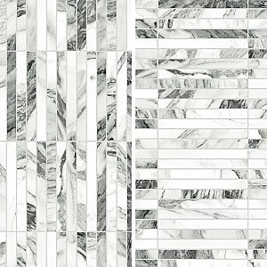 Touche Brick Stacked Zebre 11-3/4" x 11-3/4" Porcelain Mosaic Tile - 1 Tiles Per Case - 0.98 Square Feet