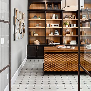 Manises Decor Blanco 13-1/8" x 13-1/8" Ceramic Floor & Wall Tile - 9 Tiles Per Case - 10.98 Sq. Ft.