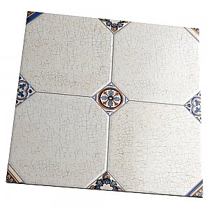 Manises Decor Blanco 13-1/8" x 13-1/8" Ceramic Floor & Wall Tile - 9 Tiles Per Case - 10.98 Sq. Ft.