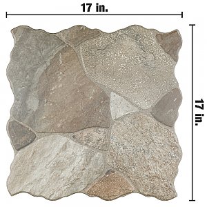 Canet Gris 17" x 17" Porcelain Floor & Wall Tile - Sold Per Case of 6 - 12.24 Sq. Ft.