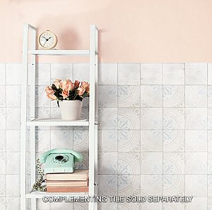 Barcelona White 5-3/4" x 5-3/4" Porcelain Tile - Sold Per Case of 44 - 10.77 Square Feet