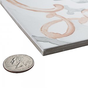 Saint Germain Chaud Deco Jules 5-3/4" x 5-3/4" Porcelain Floor & Wall Tile - 10.46 Sq. Ft - 44 Tiles Per Case