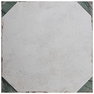 Renaissance Emerald Deco Corner 8" x 8" Porcelain Floor & Wall Tile - 17 Tiles Per Case - 7.65 Sq. Ft.