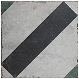 Renaissance Emerald Deco Frame 8" x 8" Porcelain Floor & Wall Tile - 14 Tiles Per Case - 6.3 Sq. Ft.