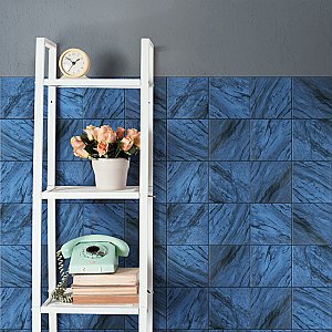 Renaissance Indigo 8" x 8" Porcelain Floor & Wall Tile - 14 Tiles Per Case - 6.3 Sq. Ft.