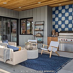 Renaissance Indigo 8" x 8" Porcelain Floor & Wall Tile - 14 Tiles Per Case - 6.3 Sq. Ft.