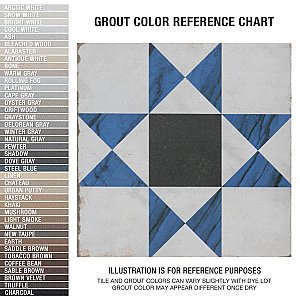 Renaissance Indigo Deco Cross 8" x 8" Porcelain Floor & Wall Tile - 14 Tiles Per Case - 6.3 Sq. Ft.