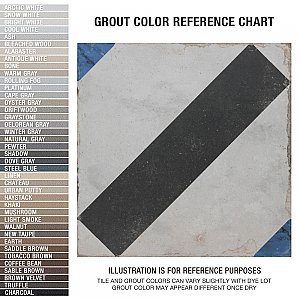 Renaissance Indigo Deco Frame 8" x 8" Porcelain Floor & Wall Tile - 14 Tiles Per Case - 6.3 Sq. Ft.