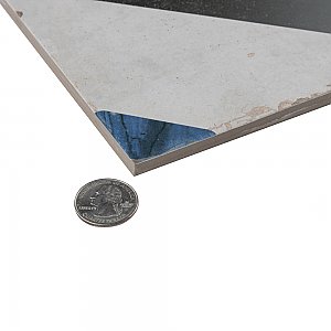 Renaissance Indigo Deco Frame 8" x 8" Porcelain Floor & Wall Tile - 14 Tiles Per Case - 6.3 Sq. Ft.
