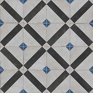 Renaissance Indigo Deco Frame 8" x 8" Porcelain Floor & Wall Tile - 14 Tiles Per Case - 6.3 Sq. Ft.