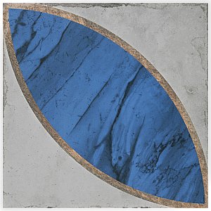 Renaissance Indigo Deco Mandorla 8" x 8" Porcelain Floor & Wall Tile - 14 Tiles Per Case - 6.3 Sq. Ft.