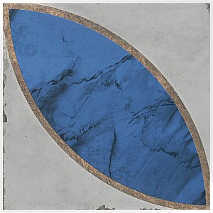 Renaissance Indigo Deco Mandorla 8" x 8" Porcelain Floor & Wall Tile - 14 Tiles Per Case - 6.3 Sq. Ft.