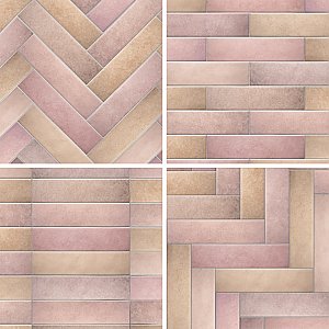 Heritage Rose 2-3/8" x 9-5/8" Porcelain Floor and Wall Tile - 34 Tiles Per Case - 5.78 Square Feet