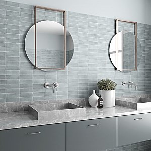 Coco Matte Blue Grass 2" x 5-7/8" Porcelain Floor & Wall Tile - 66 Tiles Per Case - 5.94 Sq. Ft.
