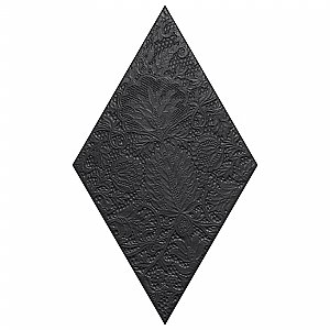 Rhombus Black 5-1/2" x 9-1/2" Porcelain Floor & Wall Tile - 60 Tiles Per Case - 11.4 Sq. Ft.