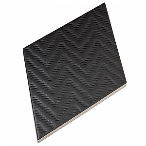 Rhombus Black 5-1/2" x 9-1/2" Porcelain Floor & Wall Tile - 60 Tiles Per Case - 11.4 Sq. Ft.