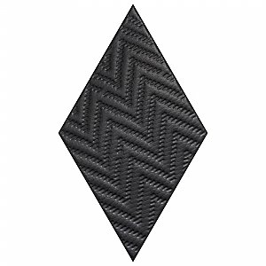 Rhombus Black 5-1/2" x 9-1/2" Porcelain Floor & Wall Tile - 60 Tiles Per Case - 11.4 Sq. Ft.