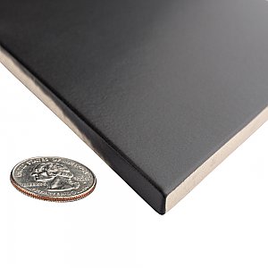 Rhombus Smooth Black 5-1/2" x 9-1/2" Porcelain Floor & Wall Tile - 60 Tiles Per Case - 11.4 Sq. Ft.