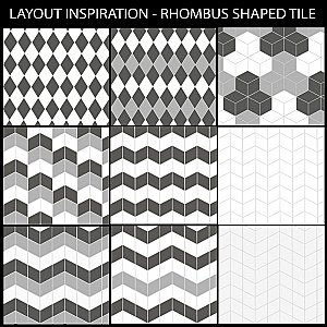 Rhombus Smooth White 5-1/2" x 9-1/2" Porcelain Floor & Wall Tile - 60 Tiles Per Case - 11.4 Sq. Ft.
