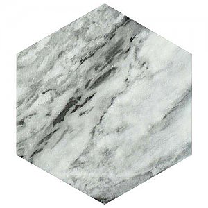 Classico Bardiglio Hexagon Dark 7" x 8" Porcelain Tile - Sold Per Case of 25 Tile - 7.67 Square Feet Per Case