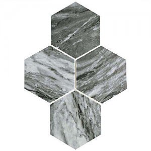 Classico Bardiglio Hexagon Dark 7" x 8" Porcelain Tile - Sold Per Case of 25 Tile - 7.67 Square Feet Per Case