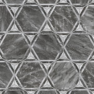 Classico Bardiglio Hex Dimension Dark 7" x 8" Porcelain Floor & Wall Tile - Per Case of 25 - 7.50 Sq. Ft.
