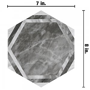 Classico Bardiglio Hex Dimension Dark 7" x 8" Porcelain Floor & Wall Tile - Per Case of 25 - 7.50 Sq. Ft.