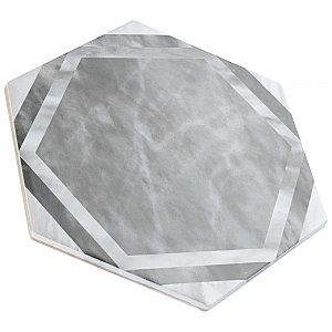 Classico Bardiglio Hex Dimension Dark 7" x 8" Porcelain Floor & Wall Tile - Per Case of 25 - 7.50 Sq. Ft.