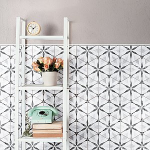 Classico Bardiglio Hexagon Flower 7" x 8" Porcelain Tile - Sold Per Case of 25 Tile - 7.67 Square Feet Per Case