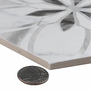 Classico Bardiglio Hex Dahlia Light 7" x 8" Porcelain Floor & Wall Tile - Per Case of 25 - 7.50 Sq. Ft.
