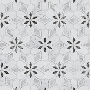 Classico Bardiglio Hex Dahlia Light 7" x 8" Porcelain Floor & Wall Tile - Per Case of 25 - 7.50 Sq. Ft.