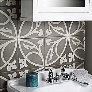 Caprice Liberty Taupe 7-7/8" x 7-7/8" Porcelain Tile - Brown/Tan- Per Case of 25 - 11.46 Square Feet