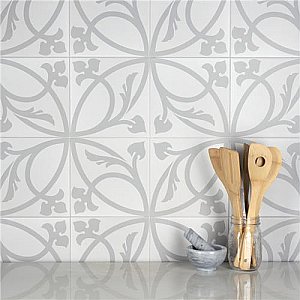 Caprice Liberty White 7-7/8" x 7-7/8" Porcelain Tile - Per Case of 25 - 11.30 Square Feet