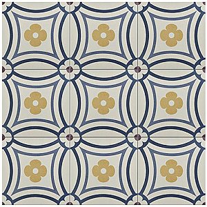 Caprice Saint Tropez 7-7/8" x 7-7/8" Porcelain Tile - Blue/Wine- Per Case of 25 - 11.46 Square Feet