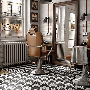 Caprice Tweed Black & White 7-7/8" x 7-7/8" Porcelain Tile - Black/White- Per Case of 25 - 11.46 Square Feet