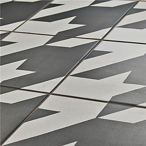 Caprice Tweed Black & White 7-7/8" x 7-7/8" Porcelain Tile - Black/White- Per Case of 25 - 11.46 Square Feet