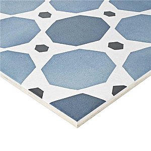 Caprice Colours Sapphire 7-7/8" x 7-7/8" Porcelain Tile - Blue/Black - Per Case of 25 - 11.46 Square Feet