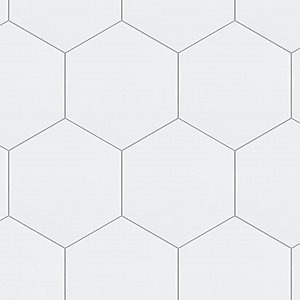 Hexatile Glossy Blanco 7" x 8" Porcelain Wall Tile - Sold Per Case of 25 - 7.67 Square Feet