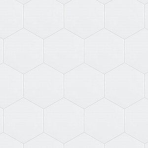 Hexatile Glossy Blanco 7" x 8" Porcelain Wall Tile - Sold Per Case of 25 - 7.67 Square Feet