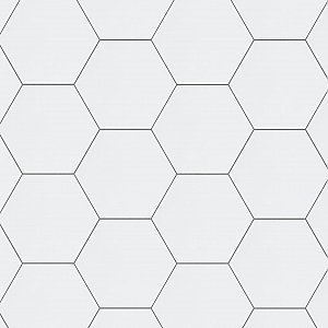 Hexatile Glossy Blanco 7" x 8" Porcelain Wall Tile - Sold Per Case of 25 - 7.67 Square Feet