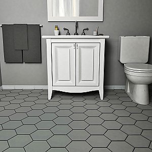 Hexatile Matte Gris 7" x 8" Porcelain Tile - Sold Per Case of 25 - 7.67 Square Feet