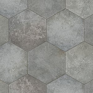 Heritage Hex Shadow 7" x 8" Porcelain Floor & Wall Tile - 25 Tiles Per Case - 7.5 Sq. Ft.