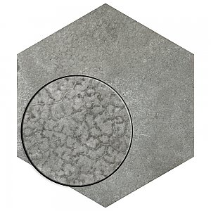 Heritage Hex Shadow 7" x 8" Porcelain Floor & Wall Tile - 25 Tiles Per Case - 7.5 Sq. Ft.