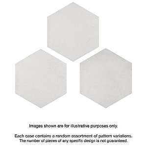 Heritage Hex Snow 7" x 8" Porcelain Floor & Wall Tile - 25 Tiles Per Case - 7.5 Sq. Ft.
